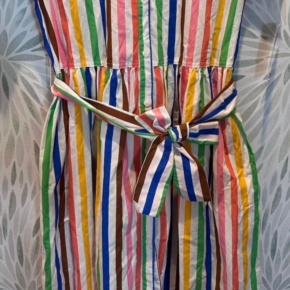 NWT Target Pride Striped Woven Shirt Dress Size Small Colorful Maxi Collared - Picture 7 of 9